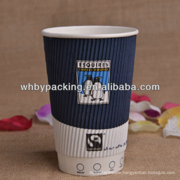 Customized Logo Printed Ripple Wall Cup